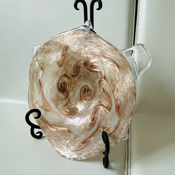 Murano Art Glass Bowl Diameter 10 Inches - Picture 8 of 11